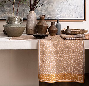 Le Jacquard Francais Wagara Beige Cotton Table Linens