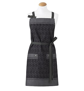 Le Jacquard Francais Barista Black Cotton Kitchen Apron