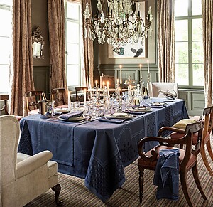 Le Jacquard Francais Palais Venitien Blue Table Linens