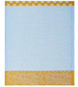 Le Jacquard Francais Salade d'ete Blue Cotton Kitchen Hand Towel
