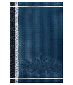 Le Jacquard Francais L'ail Blue Cotton Kitchen Hand Towel