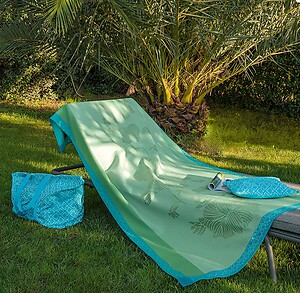 Le Jacquard Francais Monoi Blue Beach Towel