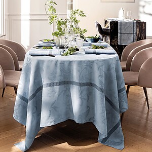 Le Jacquard Francais A l'orangerie Blue Table Linens