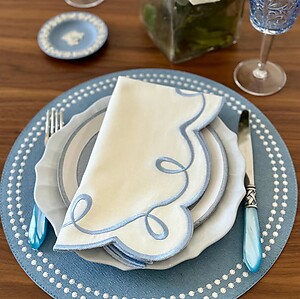 Bodrum Ribbon Twirl Napkins - Set of 4