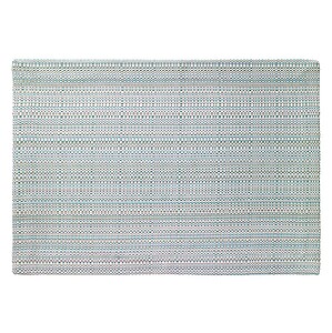 Bodrum Grid Turquoise Blue Outdoor Placemats - Set of 4