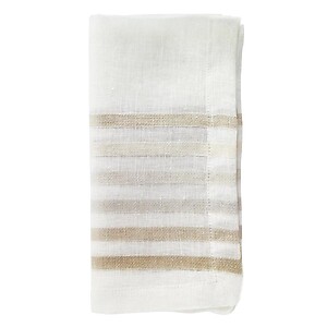Bodrum Logan Beige Striped Napkins - Set of 4
