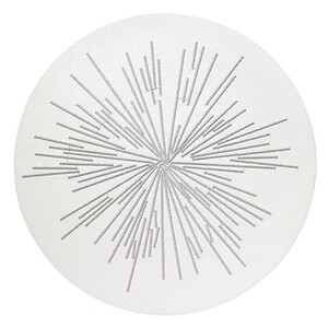 Bodrum Starburst Silver Round Easy Care Placemats - Set of 4