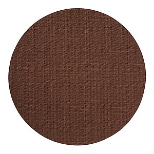 Bodrum Wicker Chocolate Brown Round Easy Care Placemats - Set of 4