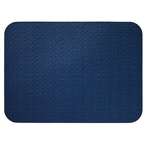 Bodrum Wicker Navy Blue Oblong Easy Care Placemats - Set of 4