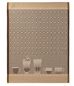 Le Jacquard Francais Barista Brown Cotton Kitchen Hand Towel