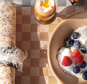 Le Jacquard Francais Champetre Brown Cotton Napkins