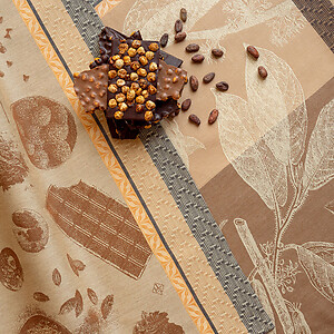 Le Jacquard Francais Chocolats Recettes Yellow Cotton Tea Towel