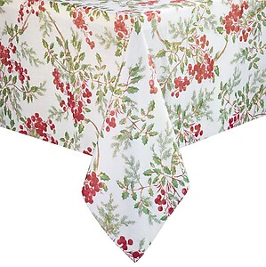 Bodrum Holly Berry Holiday Linens