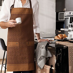 Le Jacquard Francais Barista Black Cotton Kitchen Apron