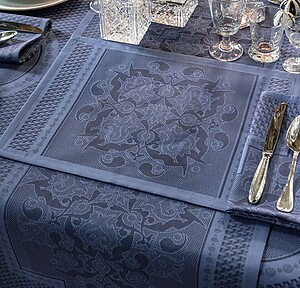 Le Jacquard Francais Palais Venitien Blue Table Linens