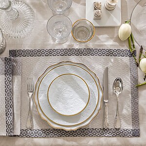 Le Jacquard Francais Evasion Celeste Grey Table Linens