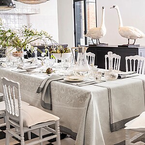 Le Jacquard Francais Evasion Celeste Grey Table Linens