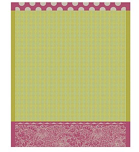 Le Jacquard Francais Salade d'ete Green Cotton Kitchen Hand Towel