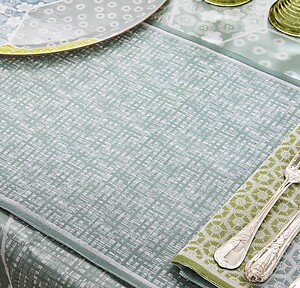 Le Jacquard Francais Wagara Green Cotton Table Linens