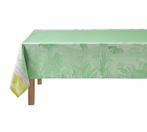 Le Jacquard Francais Sinharaja Green Cotton Table Linens
