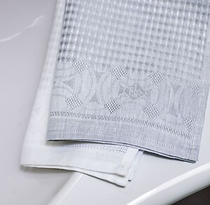 Le Jacquard Francais Lula White Towels