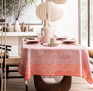 Le Jacquard Francais Wagara Pink Cotton Table Linens