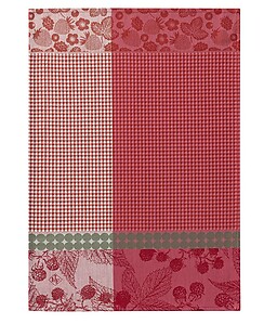 Le Jacquard Francais Cueillette d'ete Red Cotton Kitchen Hand Towel