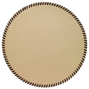 Bodrum Whipstitch Gold Round Easy Care Placemats - Set of 4