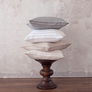 St Geneve Linea Striped Linen Cushions