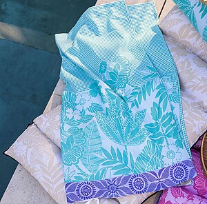 Le Jacquard Francais Barbarde Blue Beach Towel