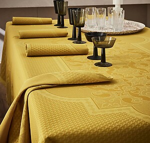 Le Jacquard Francais Palais Venitien Yellow Table Linens