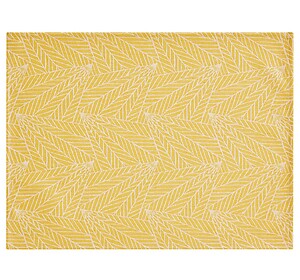 Le Jacquard Francais Feuilles Yellow Coated Placemats, Set of 4