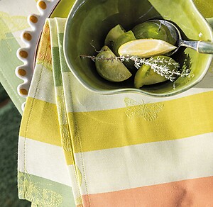 Le Jacquard Francais Bal des Papillons Yellow Table Linens