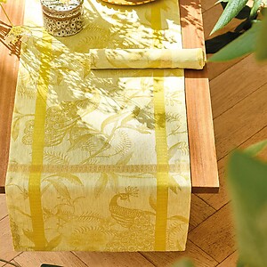 Le Jacquard Francais A l'orangerie Yellow Table Linens