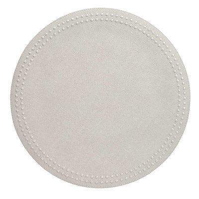 Bodrum Pearls Antique White Round Easy Care Placemats - Set of 4