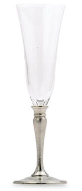 Pewter & Crystal Empire Champagne Glass. Match Pewter item 1180.0