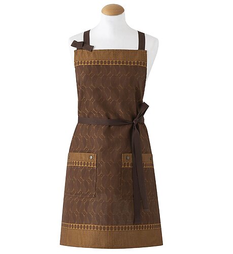 Le Jacquard Francais Barista Brown Cotton Kitchen Apron