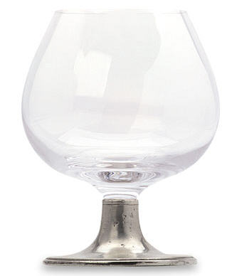 Large Cognac Glass Crystal & Pewter. Match Pewter item 1117.1