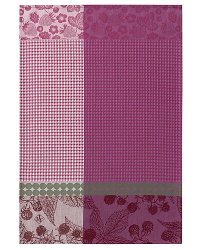 Le Jacquard Francais Cueillette d'ete Pink Cotton Kitchen Hand Towel